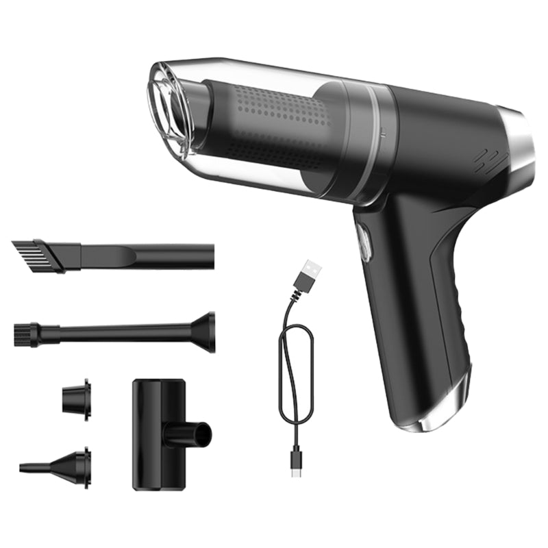 Wireless handheld car vacuum cleaner with blowing and suction feature