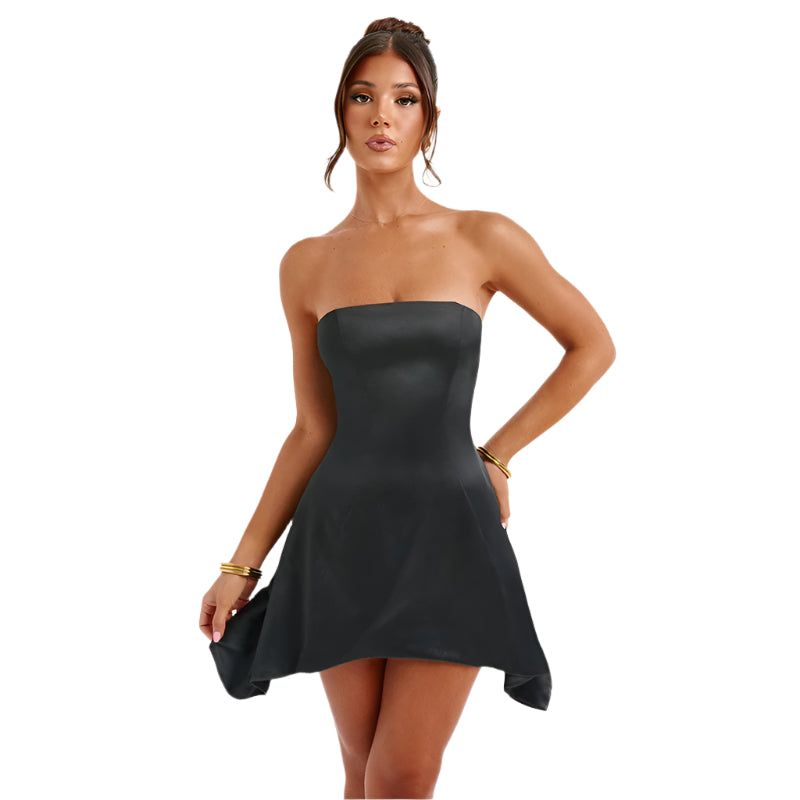 “Cassie Tube Bow Dress – women’s elegant strapless dress featuring a statement bow detail, perfect for parties and special occasions – Hot Deal Warehouse fashion”

