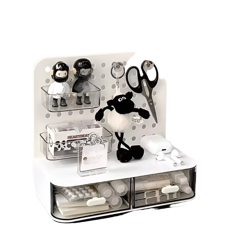 “Desk Organiser with Hook Drawer – multifunctional desk organizer featuring a handy hook and pull-out drawer, ideal for keeping your workspace tidy – Hot Deal Warehouse office supplies”
