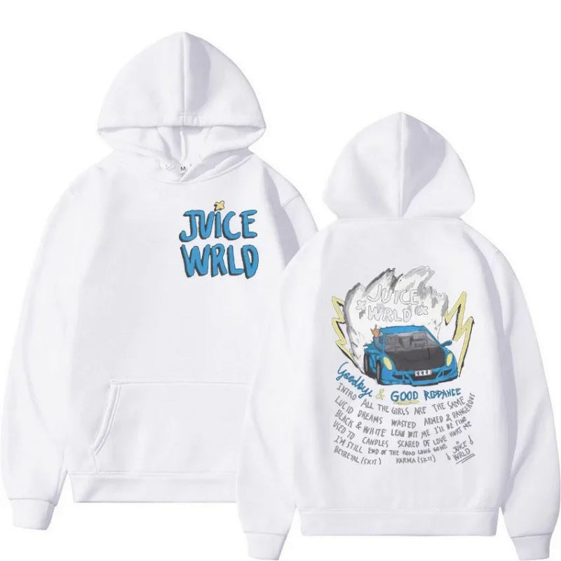 Unisex anime hoodie with dark retro print – oversized pullover streetwear.

