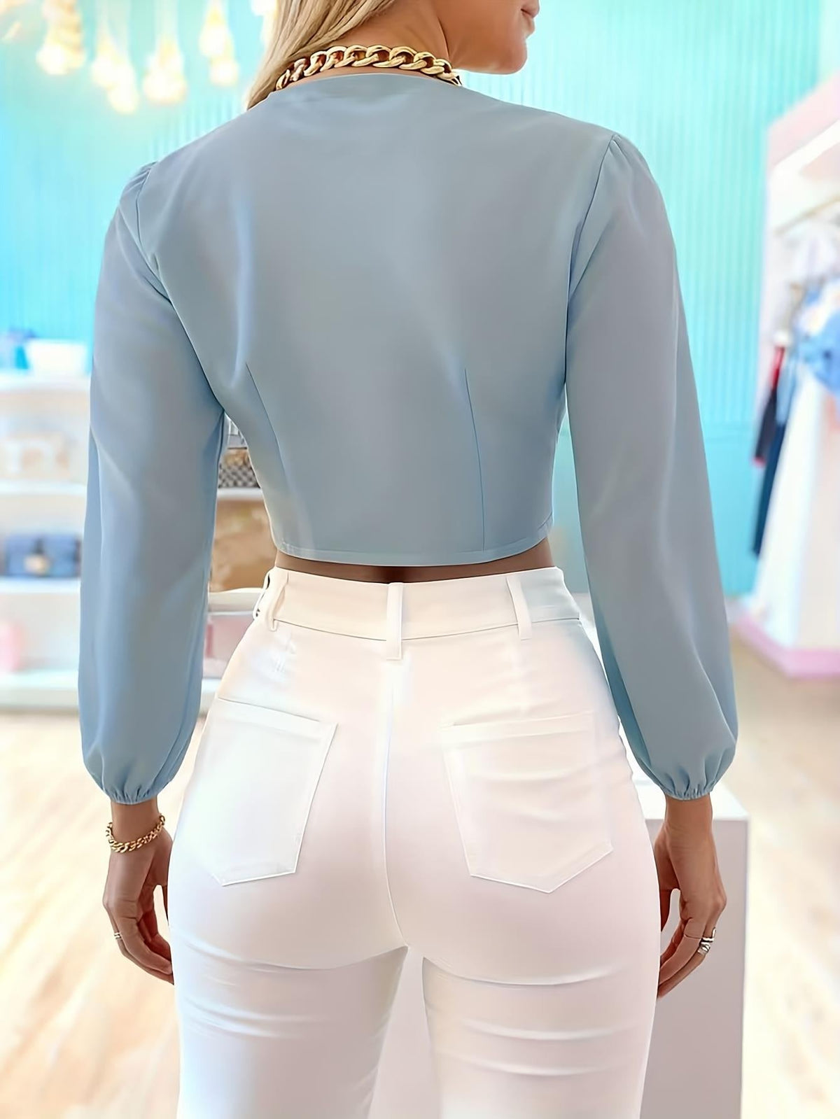 Lucy Cropped Blouse Hot Deal Warehouse
