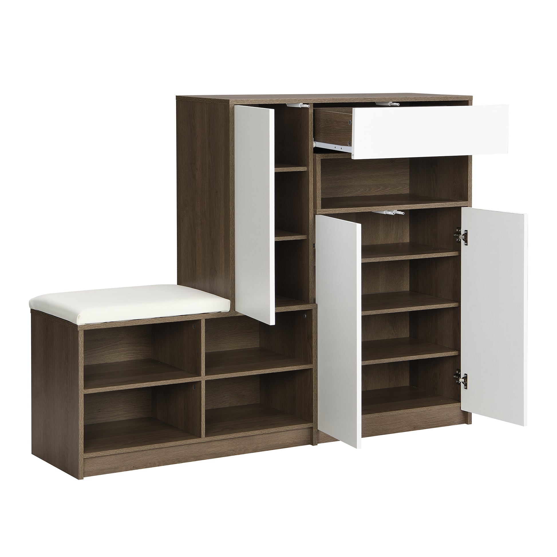 “2-in-1 shoe storage platform cabinet – multifunctional organizer for shoes and entryway essentials – Hot Deal Warehouse home furniture”


