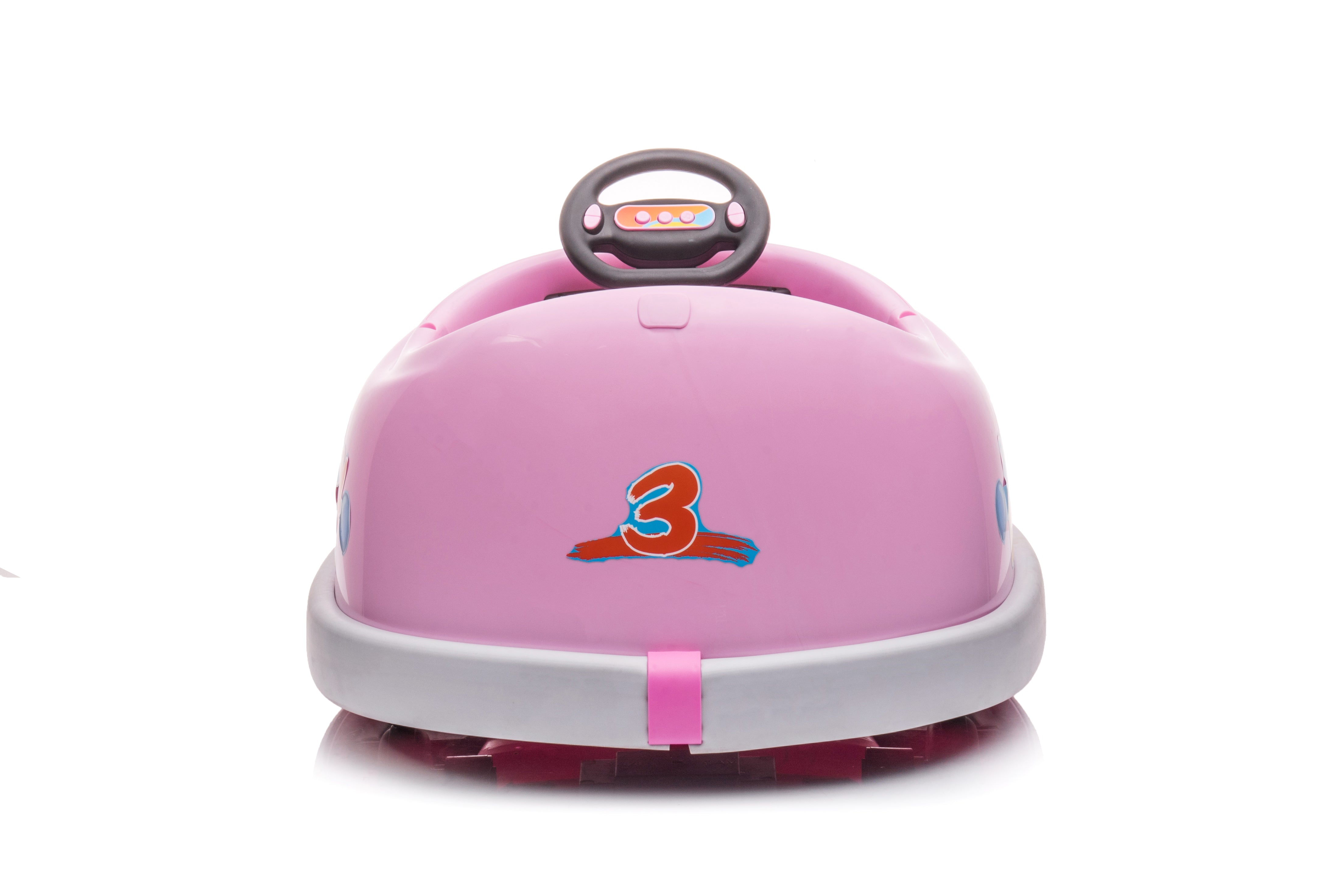 "Self-driving electric bumper car designed for kids, featuring a colorful, durable plastic body, easy-to-use joystick controls, and built-in safety features. Provides an exciting and safe bumper car experience for children indoors or outdoors.