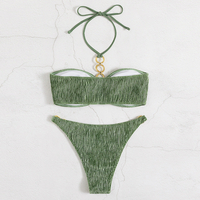 “Emerald Isles Swimwear – women’s vibrant green swimwear set inspired by tropical isles, perfect for poolside and beach days – Hot Deal Warehouse swimwear”

