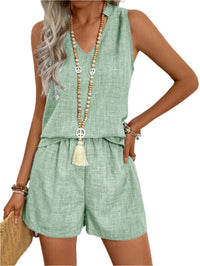 Women’s Loose Fit Casual Vest and Shorts Set – A chic and breezy two-piece summer outfit for effortless everyday style.








