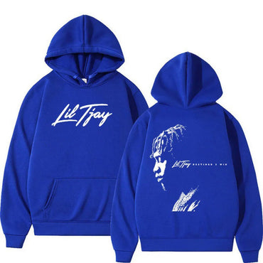Lil Tjay graphic hoodie “Destined” design – black unisex streetwear pullover.

