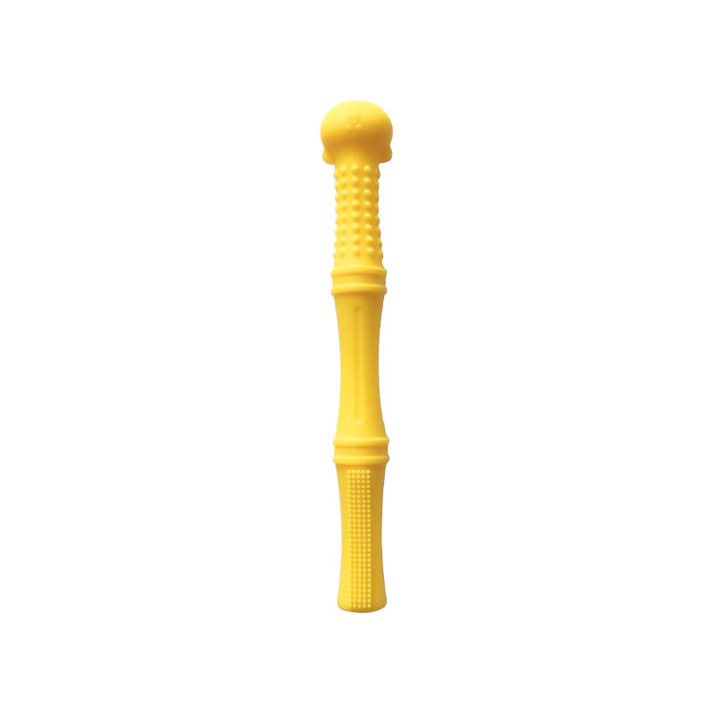 Silicone baby teething rod in bright color, designed to prevent hand sucking and soothe teething pain.








