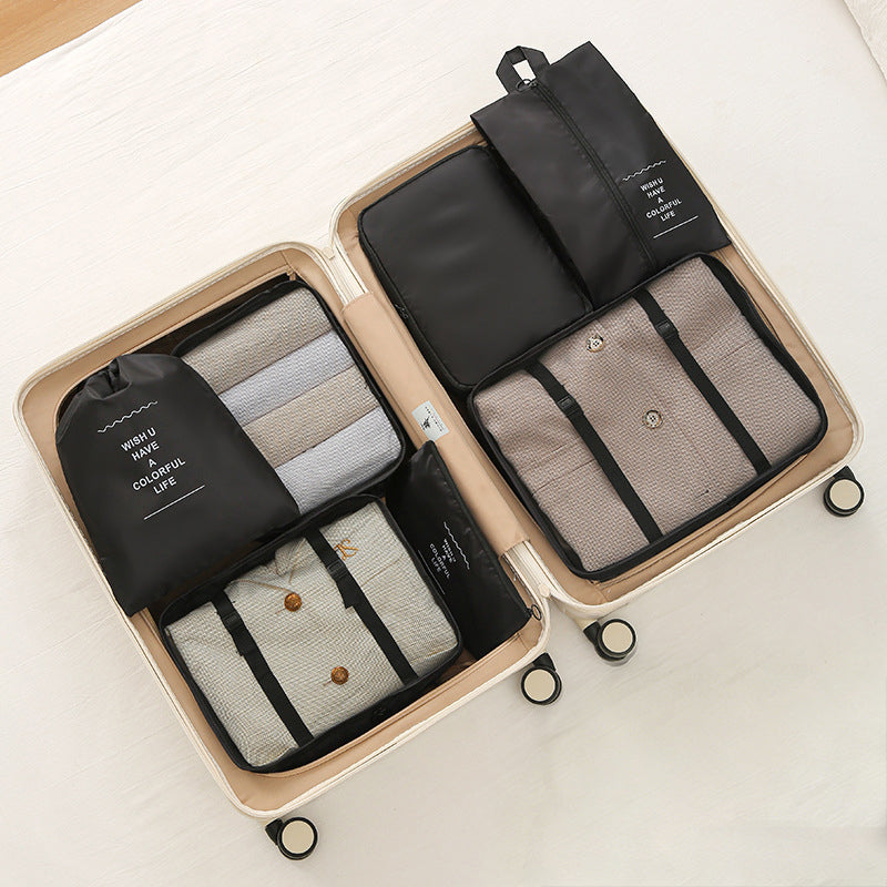7Pcs Travel Packing Cubes, Luggage Organizer Set with Shoe Bag for Clothes Storage Hot Deal Warehouse
