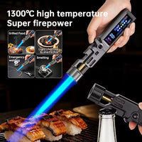 Windproof High‑Temperature High‑Power Outdoor Torch Lighter with LED Digital Display, Metal Body & Bottle Opener Hot Deal Warehouse