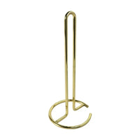 Stainless steel paper towel holder on a kitchen countertop