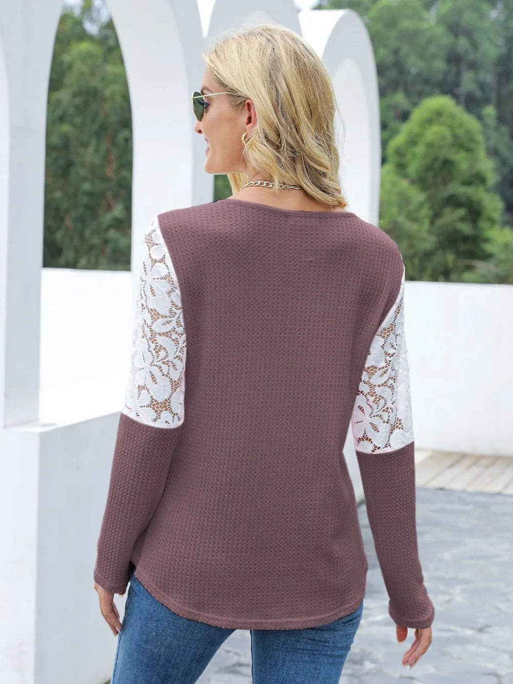 “Daydream Lace Top – women’s delicate lace blouse with a dreamy, romantic design, perfect for layering or dressing up – Hot Deal Warehouse fashion”
