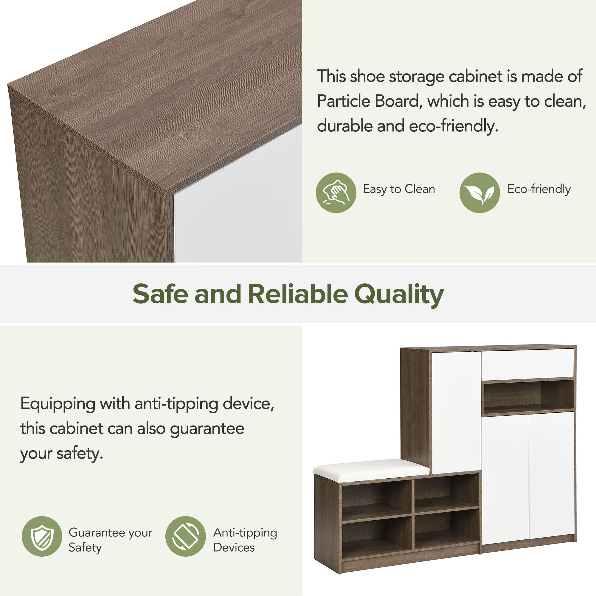 “2-in-1 shoe storage platform cabinet – multifunctional organizer for shoes and entryway essentials – Hot Deal Warehouse home furniture”

