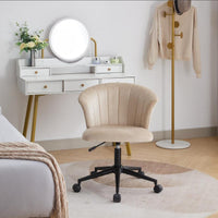 Velvet Swivel Flower Shaped Home Office Chair Hot Deal Warehouse