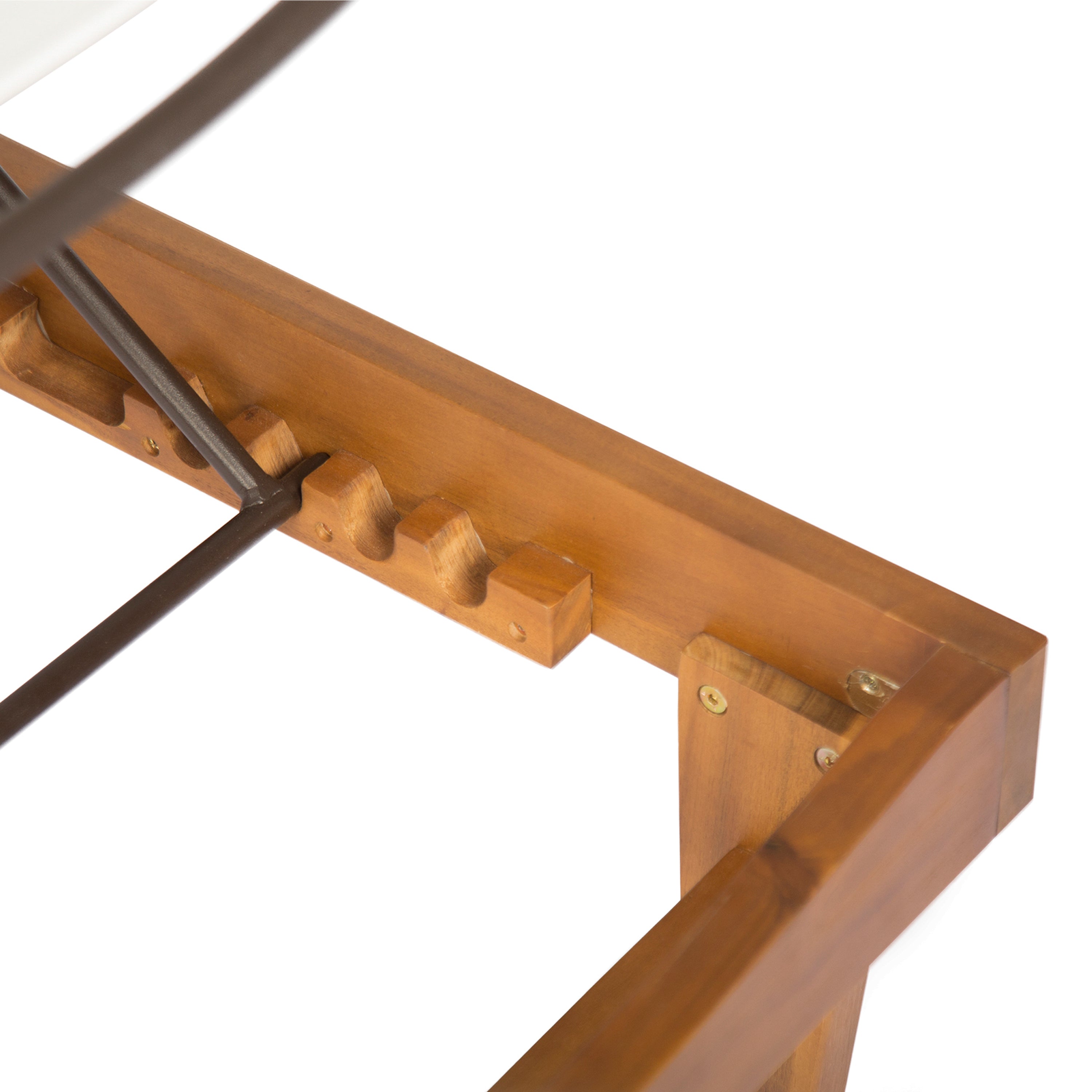 Modern white mesh chaise lounge with adjustable backrest

