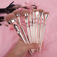 “9 piece rose golden makeup brush set – professional, soft brushes for flawless makeup application – Hot Deal Warehouse beauty tools”

