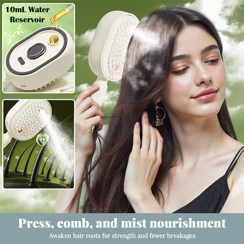 Electric Steam Hair Brush with Mist, Ionic Straightening Comb for Less Breakage & No Residue, Smooth Shiny Hair Styling Tool Hot Deal Warehouse