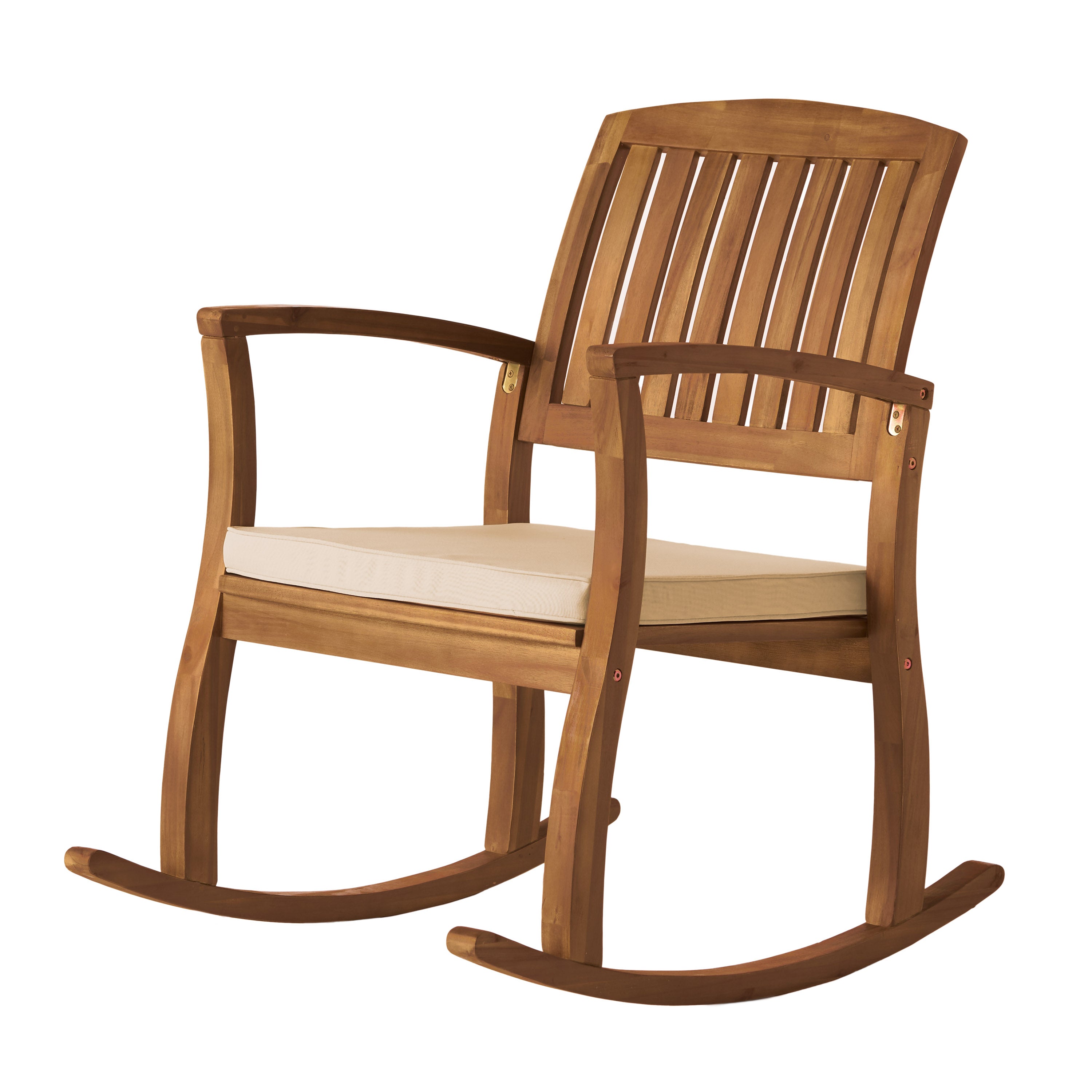 Selma rocking chair with a comfortable cushion, featuring a classic design and smooth rocking motion, perfect for relaxing in living rooms, patios, or nurseries