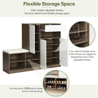 “2-in-1 shoe storage platform cabinet – multifunctional organizer for shoes and entryway essentials – Hot Deal Warehouse home furniture”

