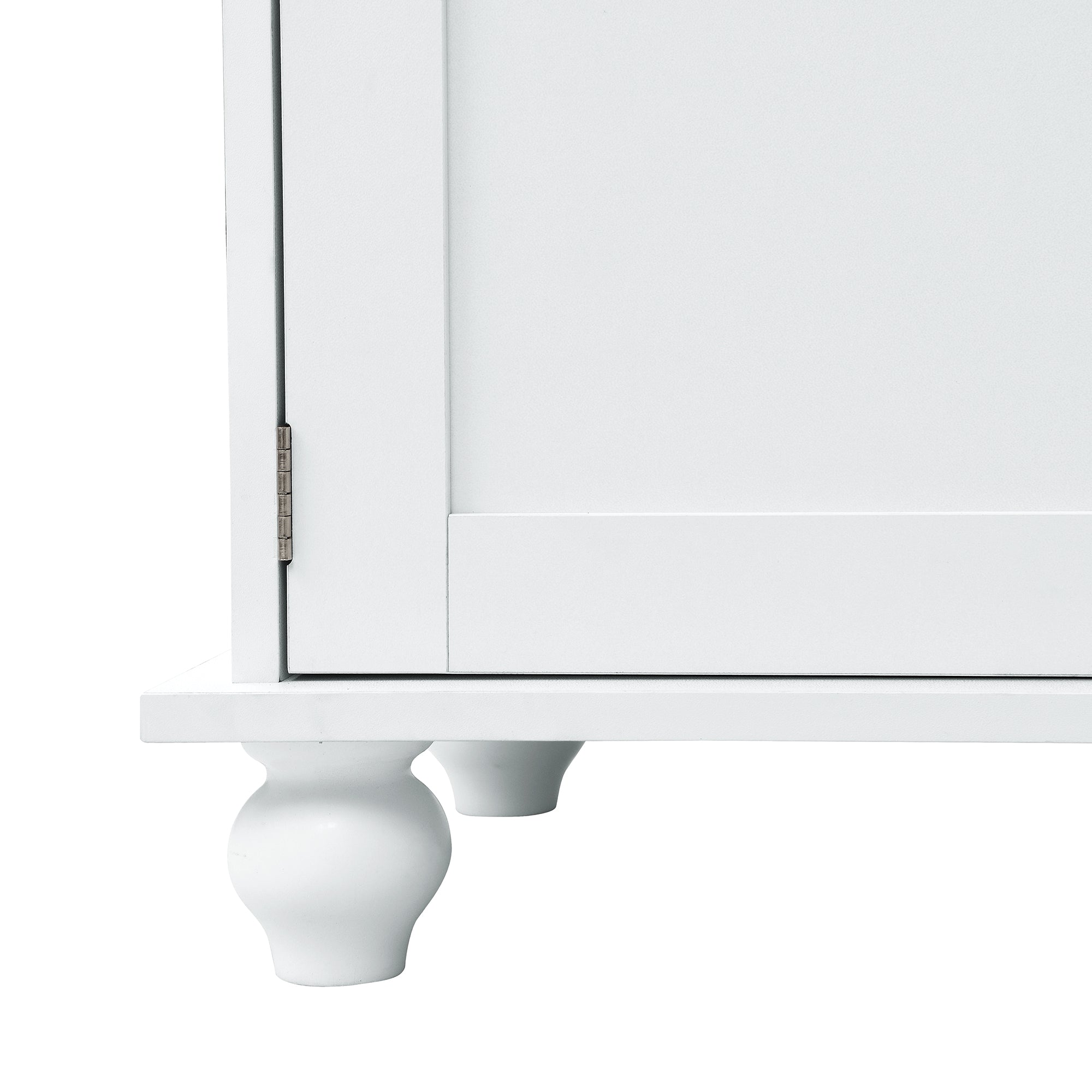 ON-TREND white hall tree with bench, coat hooks, drawers, and cabinet