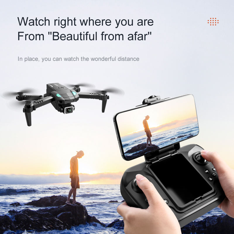 S128 Three-Sided Obstacle Avoidance Drone with 4K dual camera, HD aerial photography, and fixed height for safe, easy flying and stunning footage.


