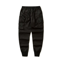 Men's Autumn Dark Overalls with loose fit, ankle-tied design, and multi-pocket storage for a stylish and practical look.