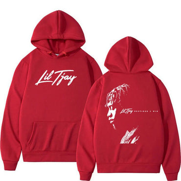 Lil Tjay graphic hoodie “Destined” design – black unisex streetwear pullover.

