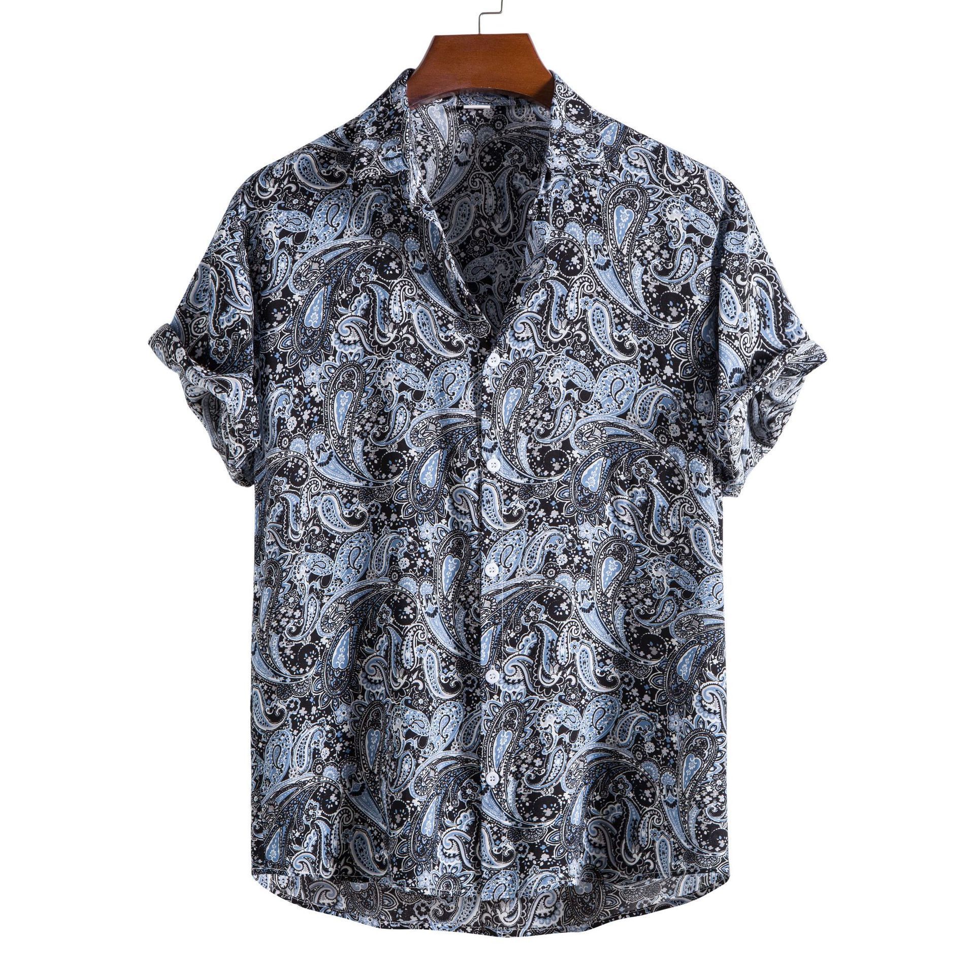 “Cotton Thin Printed Short Sleeve Shirt for Men – lightweight, breathable men’s shirt with trendy prints, ideal for warm weather and relaxed style – Hot Deal Warehouse menswear”

