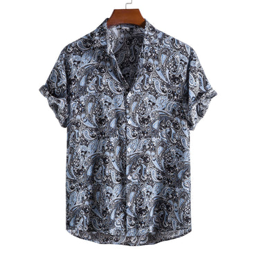 “Cotton Thin Printed Short Sleeve Shirt for Men – lightweight, breathable men’s shirt with trendy prints, ideal for warm weather and relaxed style – Hot Deal Warehouse menswear”

