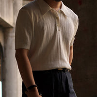 Men's Short-sleeved Lapel Knitted Polo Shirt Hot Deal Warehouse