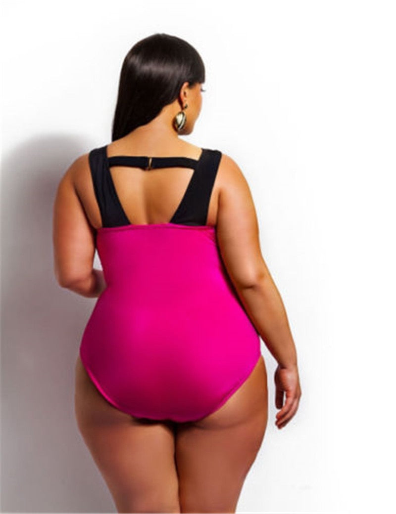 Seaside Romance High Waist Plus Size Swimwear