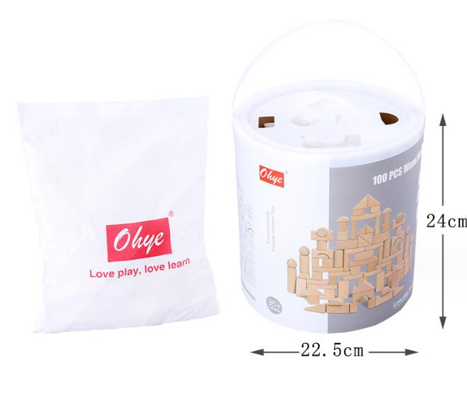 “100 piece beech wood building blocks set – natural, educational construction toy for kids – Hot Deal Warehouse toys”

