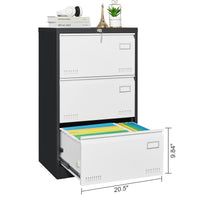 “3 drawer metal lateral file cabinet with lock – secure, durable office storage for documents and files – Hot Deal Warehouse office furniture”

