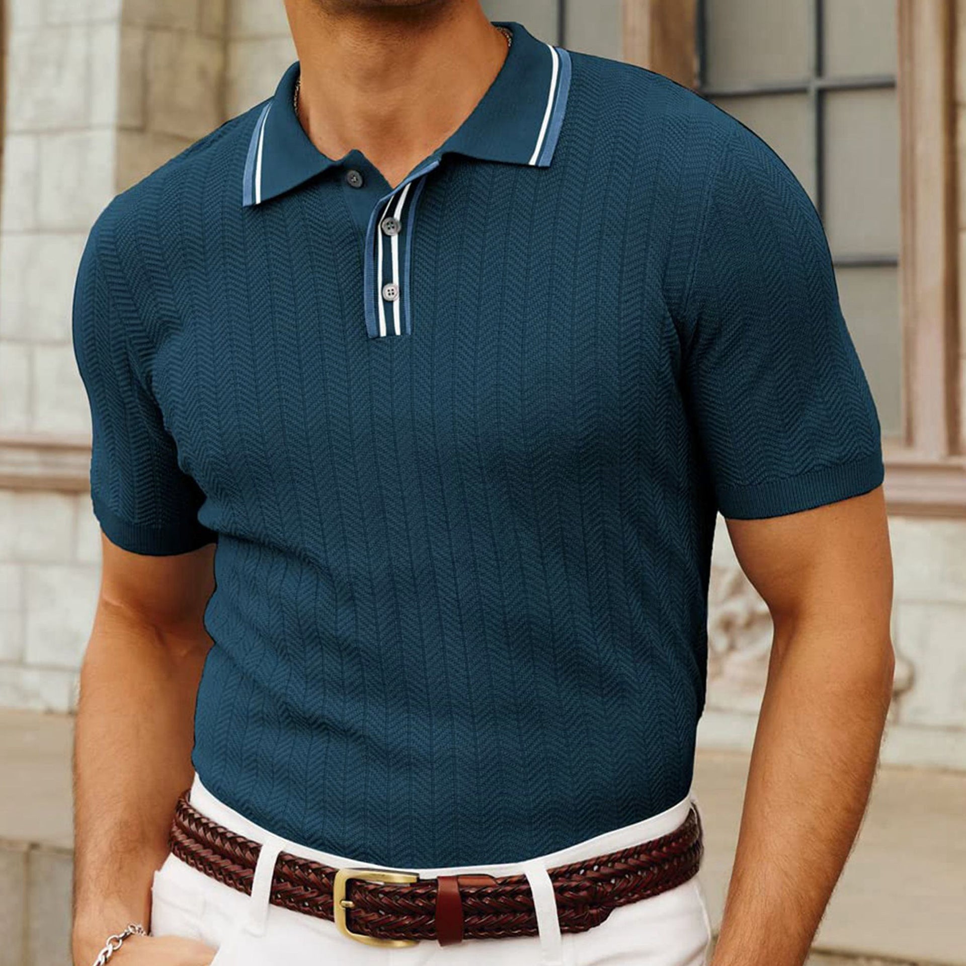 Men's Simplicity Casual Sweater Short Sleeve – Modern, breathable, and stylish everyday wear.