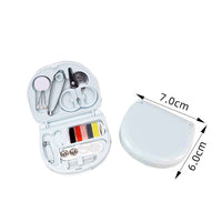 Compact mini needle box designed for organizing sewing needles, featuring multiple compartments for easy access and storage, perfect for home or travel use