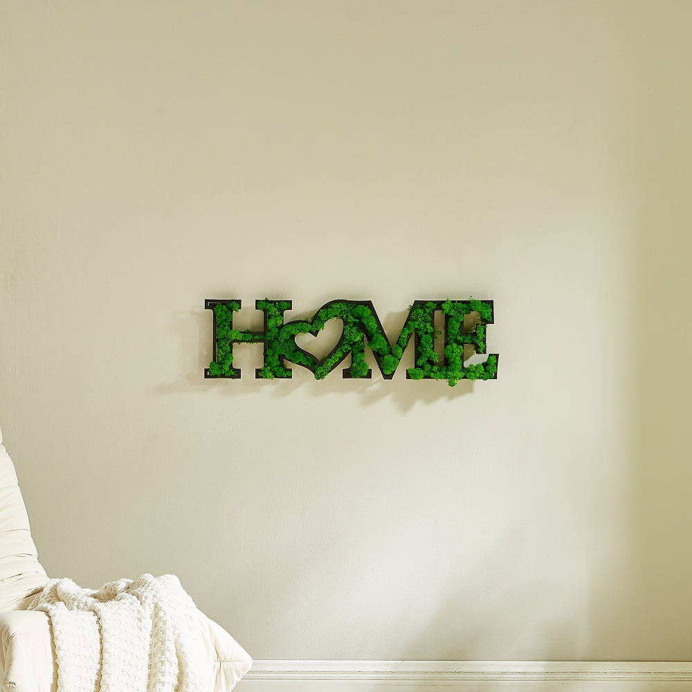 Home Letter Moss Wall Decor