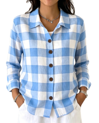 women's long sleeve plaid shirt