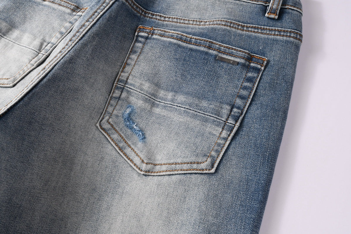 Slim-Fit Ripped Jeans Hot Deal Warehouse