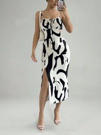 Hayley Suspender Split Dress