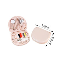 Compact mini needle box designed for organizing sewing needles, featuring multiple compartments for easy access and storage, perfect for home or travel use