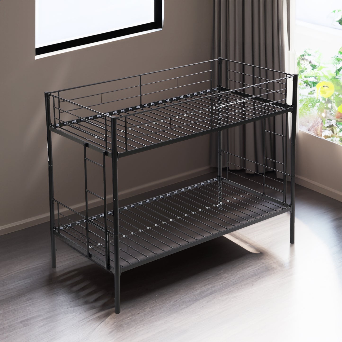 “Double Deker Bed – sturdy bunk bed design for kids or shared rooms, maximizes space and adds fun to any bedroom – Hot Deal Warehouse furniture”
