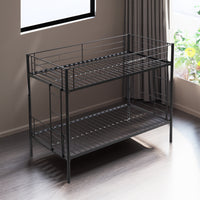 “Double Deker Bed – sturdy bunk bed design for kids or shared rooms, maximizes space and adds fun to any bedroom – Hot Deal Warehouse furniture”
