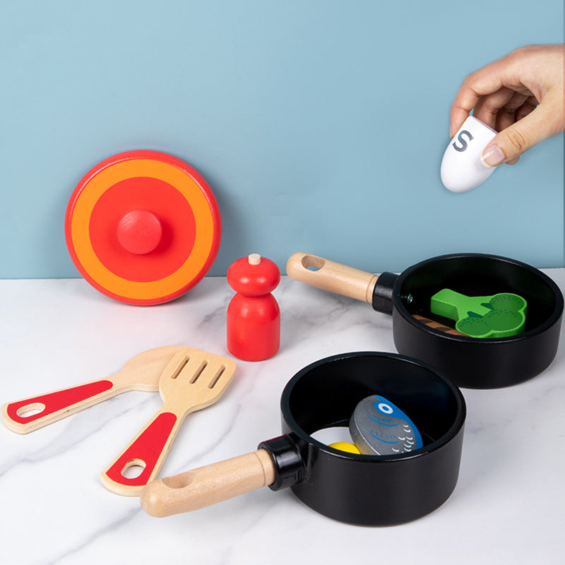 “Children’s Wooden Kitchen Pot Set – durable wooden play kitchen set for kids, designed to inspire imaginative cooking and role play – Hot Deal Warehouse toys”

