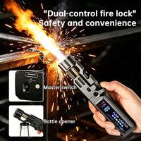 Windproof High‑Temperature High‑Power Outdoor Torch Lighter with LED Digital Display, Metal Body & Bottle Opener Hot Deal Warehouse