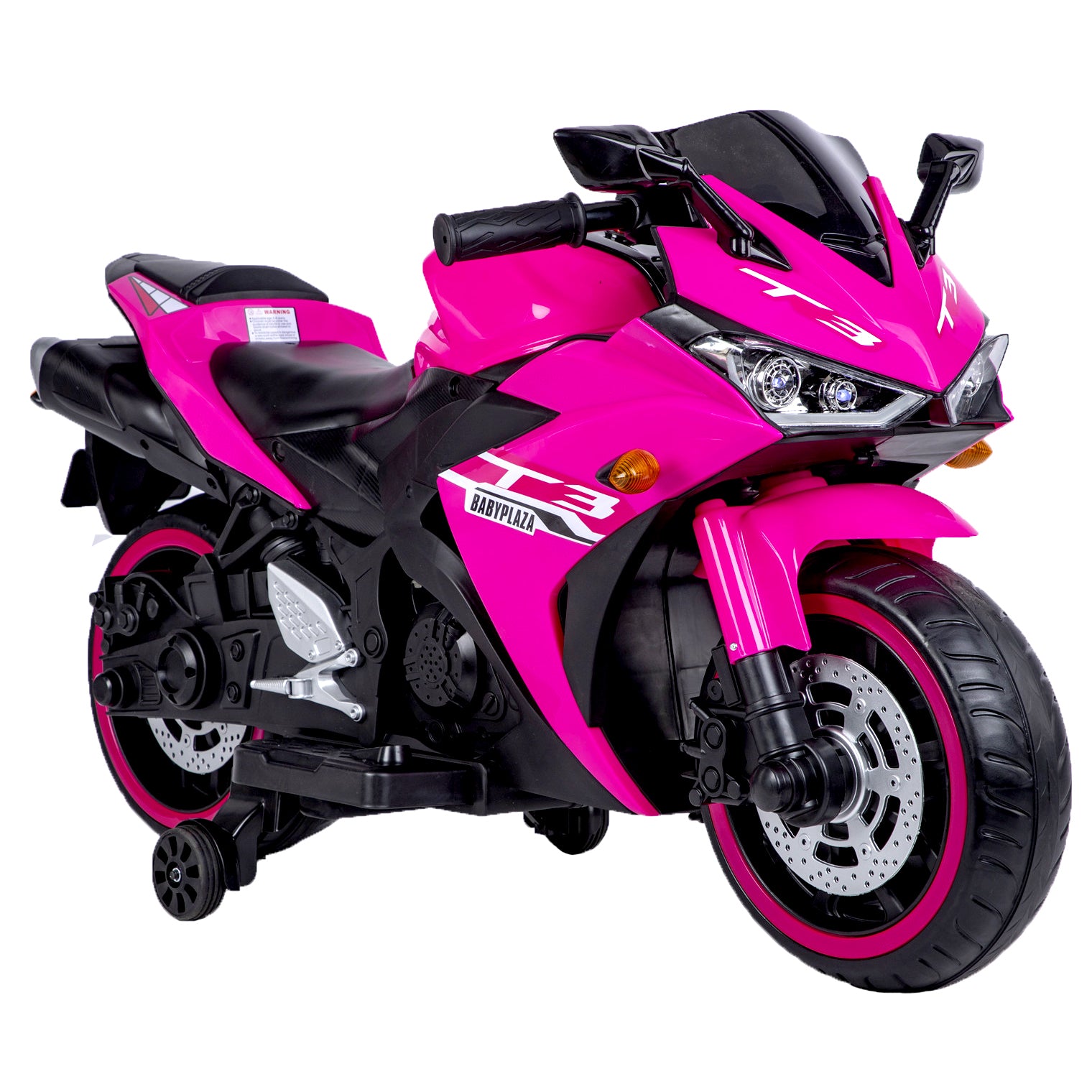 TAMCO 12V kids motorcycle ride-on toy with training wheels, designed for a fun and safe riding experience. Features realistic details, adjustable speed, and easy-to-use controls, making it perfect for young riders to enjoy outdoor adventures while learning balance and coordination.







