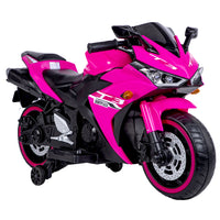 TAMCO 12V kids motorcycle ride-on toy with training wheels, designed for a fun and safe riding experience. Features realistic details, adjustable speed, and easy-to-use controls, making it perfect for young riders to enjoy outdoor adventures while learning balance and coordination.







