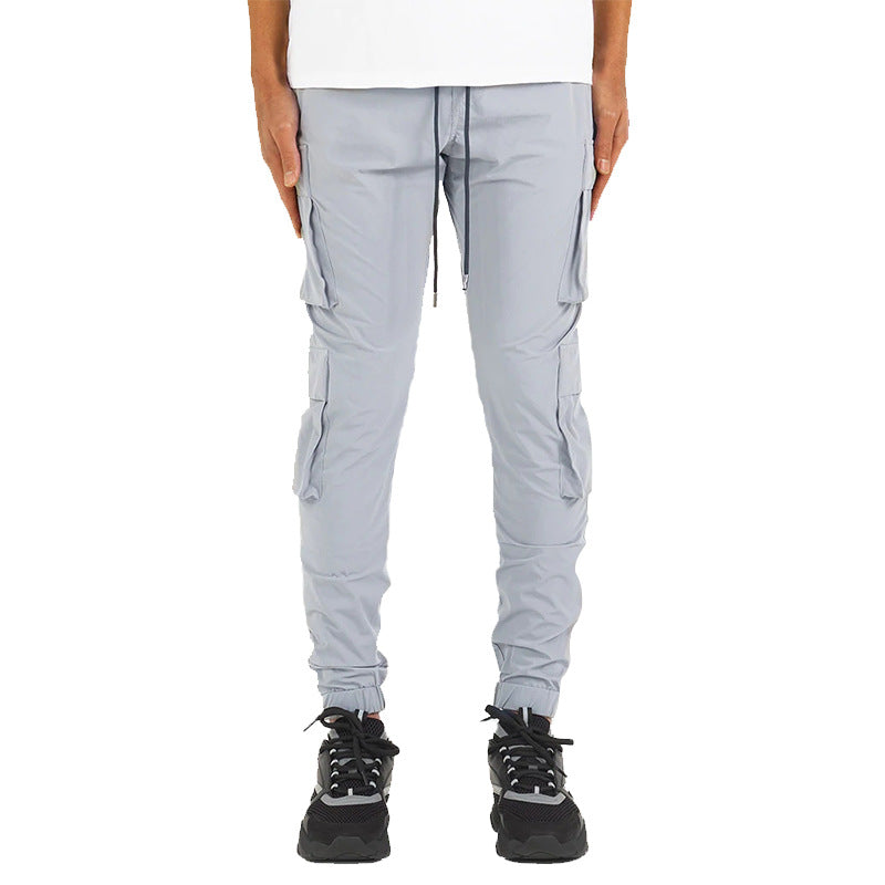 Men's stretch breathable ankle banded slacks offering a comfortable fit and modern style, perfect for casual or semi-formal occasions.