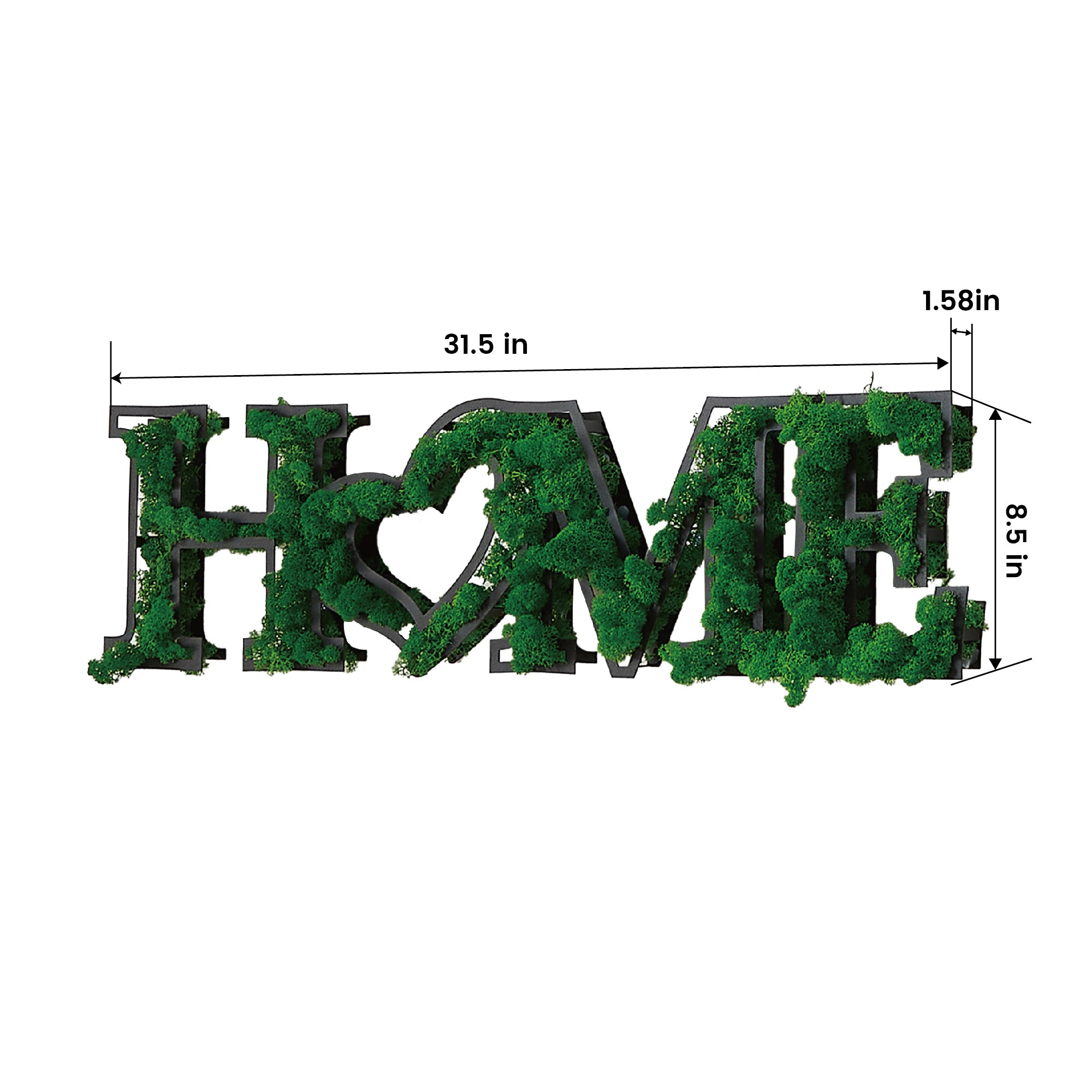 Home Letter Moss Wall Decor