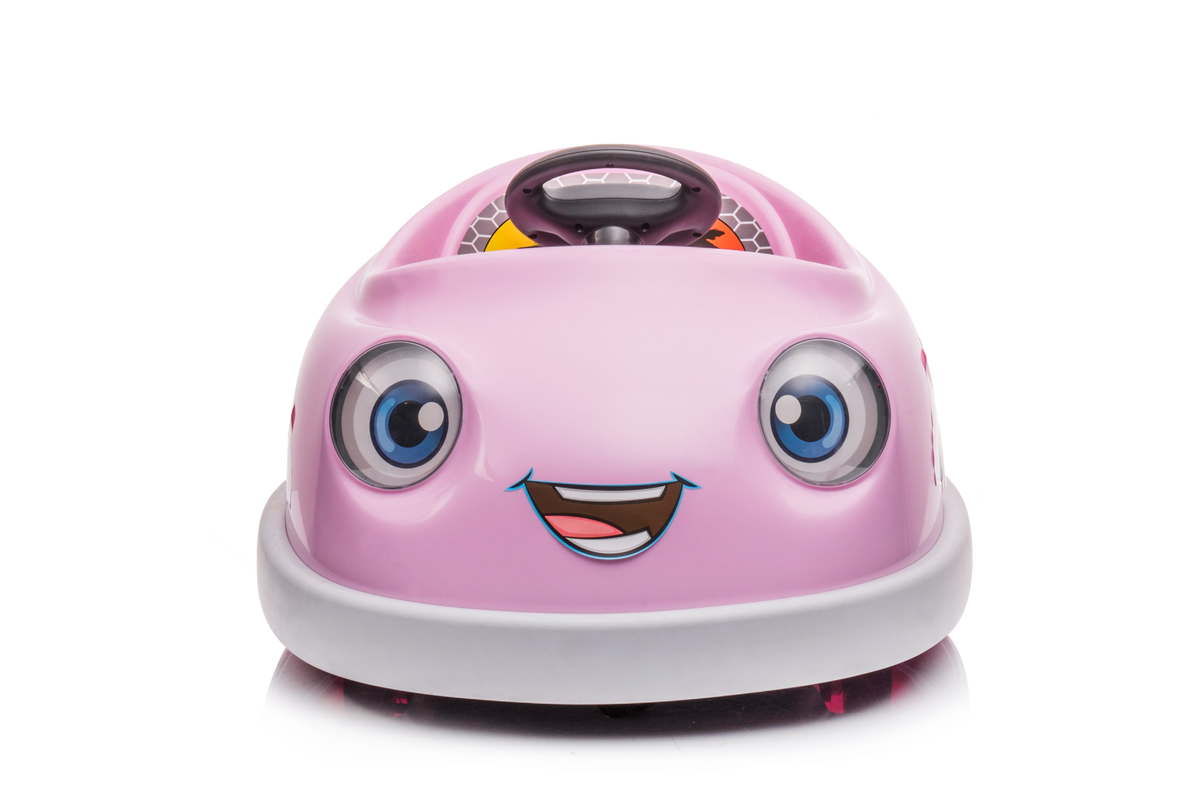 "Self-driving electric bumper car designed for kids, featuring a colorful, durable plastic body, easy-to-use joystick controls, and built-in safety features. Provides an exciting and safe bumper car experience for children indoors or outdoors.