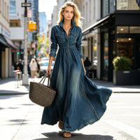 Waist slimming retro long sleeved dress Hot Deal Warehouse