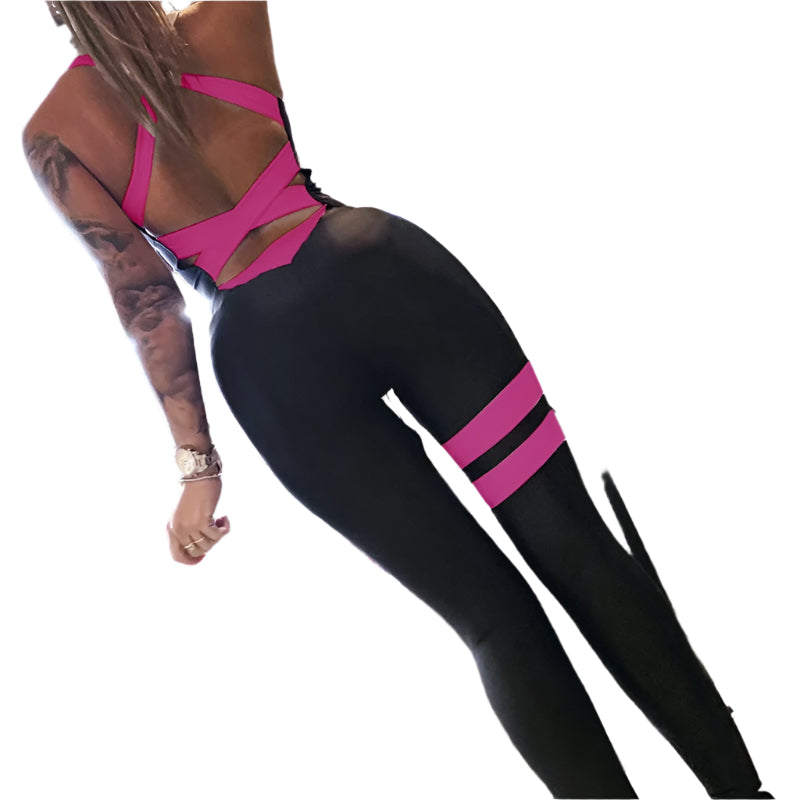 “Core Queen Backless Jumpsuit – women’s sleek, backless activewear jumpsuit for high-performance workouts and bold style – Hot Deal Warehouse activewear”
